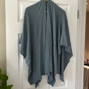 Lightweight blue poncho